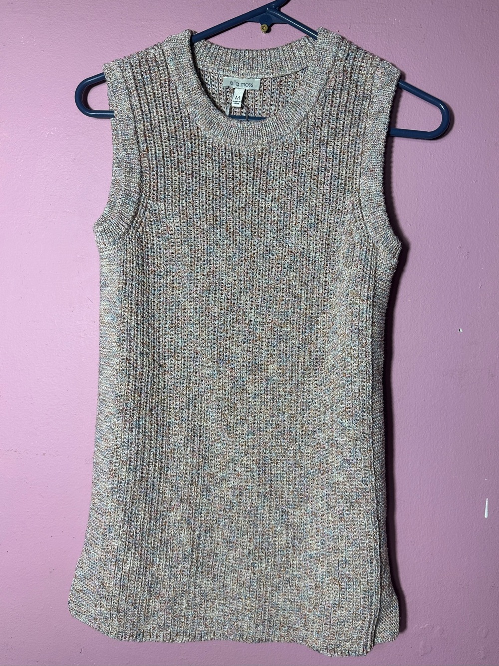 Ella Moss Pastel Speckled Knit Tank Dress